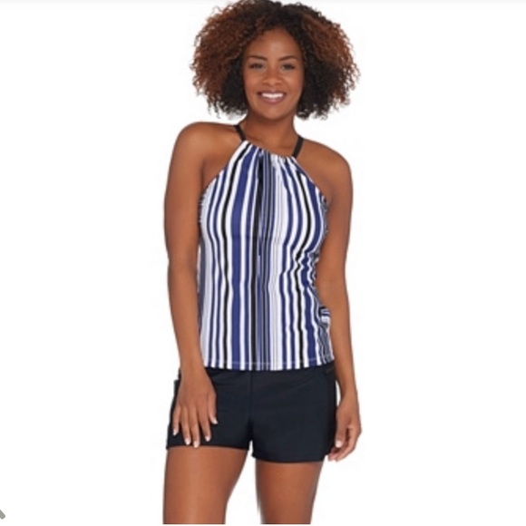 Isaac Mizrahi Halter Top and Swim Short Set! - Picture 1 of 7